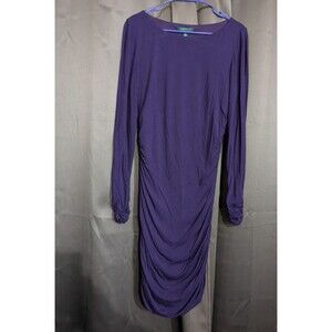 Lauren Ralph Lauren Plum Purple Bodycon Long Sleeve Dress Size 12 Party Cocktail